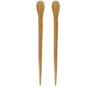 Lurrose Horquillas Pelo de Sándalo 2 Piezas, Horquilla Vintage Retro de Madera Natural, Pinza Cabello Antiguo para Mujeres y Niñas, Accesorio Tradicional para Cuidado del Cabello