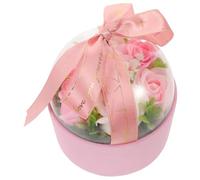 Lurrose Jabón de Rosa Perfumado en Caja Obsequio Ramo de Jabón Pétalos Aromáticos en Rosa Obsequio Adecuado para Cumpleaños San Valentín y Día Madre