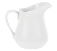Lurrose Jarra cerámica para leche y salsa 450ML con diseño suave y puntiagudo para uso en aperitivos y hogar
