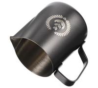 Lurrose Jarra Espumadora de Leche de 350 Ml de Acero Inoxidable 304 Fino y Escala Interior Negra Taza Espumadora para Café Latte Art Apta para Uso Doméstico y Profesional