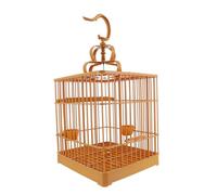 Lurrose Jaula de Plástico para Periquitos y Cacatúas con Bandeja Inferior Extraíble, Poste de Pie, Gancho para Colgar, Tamaño Grande, Adecuado para Interior y Exterior, Suministros