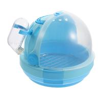 Lurrose Jaula Transportadora Portátil para Pájaros con Diseño Ventilado Jaula Manual para y Periquitos Caja de Viaje Protectora para Aves Pequeñas de Azul con Base de Malla Galvanizada