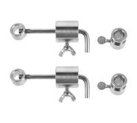 Lurrose Juego de 2 contrapesos y bujes de Acero Inoxidable de Repuesto para asador, buje de Varilla para asador de Parrilla de Gas, Accesorios para Asar al Aire Libre para Barbacoa.