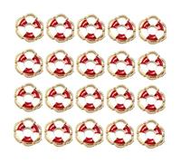 Lurrose Juego De 20 Colgantes De Náutica Dijes De Metal Accesorios Para Bricolaje De Joyería Para Pulseras y Collares (rojos)