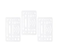 Lurrose Juego de 3 Pizarras Transparentes Borrables, Herramienta de Dibujo Técnico para Bocetos Mecánicos Y de Ingeniería, Regla Borrable.