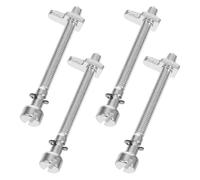 Lurrose Juego de 4 Tornillos Tensores de Cadena para Motosierra de Acero Plata, Compatibles Generales, Ideales para Operaciones Forestales y Uso en Exteriores