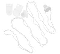 Lurrose Juego de 5 Accesorios de Plástico para Persianas Enrollables, Controlador de Cortinas Cadena de Cuentas de 3 Metros, Duradero y Fácil de Instalar