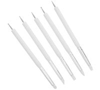Lurrose Juego de 5 Bolígrafos de Silicona para Cerámica Doble Punta, Herramientas para Modelar Arcilla Blanda y Secado al Aire, Ideales para Manualidades y Cerámica