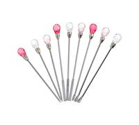 Lurrose Juego de 9 Varillas Agitadoras para Uñas Purpurina, Cucharas Mezcladoras de Pigmentos para Gel Uv, Herramientas para Decoración y Bricolaje de Reutilizable Varios estilos