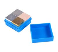 Lurrose Juego de bloques de densidad de 4 piezas con lados de 2 cm en cobre, hierro, aluminio y madera, herramienta didáctica para cálculo de densidad en entornos educativos