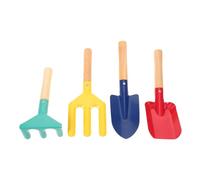Lurrose Juego de Pala de jardinería para niños: Herramientas de jardinería para Exteriores con Pala, rastrillo y Tenedor. Herramientas de excavación para Plantar Flores, Jardines domésticos y