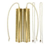 Lurrose Juego de Pesas para Reloj de Pared Cadena de Hierro 2 Metros, 1 Par de Martillos Decorativos Huecos Metálicos y 2 Pares de Ganchos, Accesorio para Mecanismo de Reloj de Piso