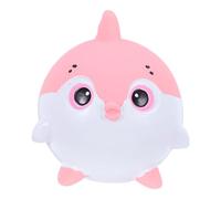 Lurrose Juguete Chirriante para Perros Pequeños y Cachorros de Látex Seguro y Suave Juguete para Dentición Interactivo Rosa en Forma de Pez Adecuado para Juego Interior y Exterior