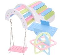 Lurrose Juguete de Entrenamiento de Fitness para Hámster y Conejillos de Indias Escondite, Columpio y Material PVC Adecuado para Hogar y Tienda Profesional de Mascotas Pequeñas