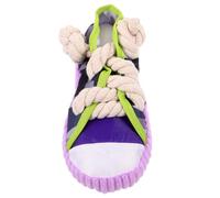 Lurrose Juguete para Perros Pequeños y Medianos Zapato Chirriante de Algodón con Cuerda Resistente para y Ayuda Limpiar Dientes y Promueve Hábitos Saludables para Mascotas
