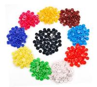 Lurrose Kit de 150 Broches Kam T5 Plástico Resistente para Costura y Manualidades Botones a Presión Aleatorios Tamaño 20 para Diy y Ropa