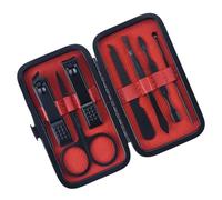 Lurrose Kit de Manicura Negro de 7 Piezas Tijeras y Cortaúñas de Acero Inoxidable, Duradero y Portátil para Cuidado Rápido y Preciso de Uñas en Hombres y Mujeres Color Color Aleatorio