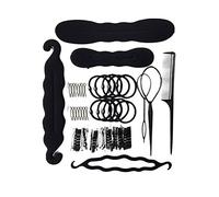 Lurrose Kit De Peinado Pinzas Cabello Almohadillas De Peinado Esponja Accesorio Para Moño y Donut