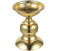 Lurrose Lámpara de Aceite Retro de Aleación Metálica Ajustable, Lámpara de Aceite de Escritorio Vintage para Decoración del Hogar, Luz Ambiental Cálida para Sala, Cocina y Templo