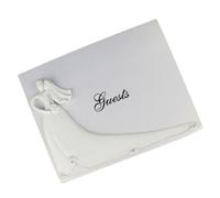 Lurrose Libro de Visitas para Bodas, Libro de Visitas, Blanco, Papel, Estilo Vintage Romántico, para Ceremonia de Compromiso y Recepción de Boda