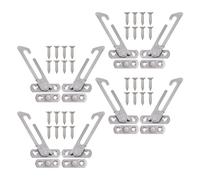 Lurrose Limitador de Ventana Abatible de Acero Inoxidable 8 Piezas 4 Izquierdos 4 Derechos Pestillos de Seguridad para Control Ajustable de Apertura y Soporte Resistente para