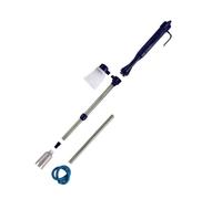 Lurrose Limpiador De Peceras Eléctrico Ajustable Bomba y Sifón 520 L/h, Azul Oscuro, para Acuarios De 30-74 Cm, 2 Baterías Tipo C, Uso Limpieza y Cambio De Agua