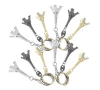 Lurrose Llavero Colgante Torre Eiffel 12 Piezas, Accesorio Decorativo de Aleación de Zinc en Colores Dorado, Plateado y Bronce, Adecuado para Bolsos y Regalos Navideños