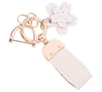 Lurrose Llavero Decorativo Beige de Pu y Aleación de Zinc para Bolso