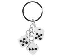 Lurrose Llavero Dije de Dado de Resina de Color Claro, Colgante Decorativo para Bolso y Mochila, Accesorio Ligero y Resistente para Llaves de Coche y Monedero