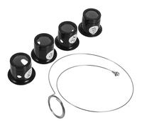 Lurrose Lupa de Diadema para Reparación de Relojes, Set de 4 Unidades Lente de Vidrio, Herramienta para Trabajos de Cerca y Joyería, Soporte Metálico Ajustable para Uso Color Aleatorio