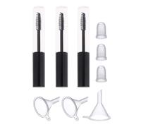 Lurrose Lurrose 3pcs Tubo de rímel vacío con varita de pestañas y 3 piezas de embudo Conjunto rímel rímel envase de crema de pestañas envase contenedor con tapa,10ml