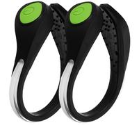 Lurrose Luz LED Clip para Zapatillas de Running, 1 Par, Negro