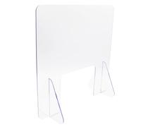 Lurrose Mampara Divisoria Acrílica Transparente 40x40 Cm, Pantalla Protectora contra Estornudos para Mesa, Barrera Autónoma Adecuado para Oficina y Espacios Compartidos
