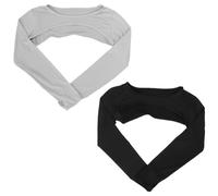 Lurrose Mangas de Chal para Mujer 2 Piezas, Mangas Solares Ultravioleta con Orificios para Dedos, Material Elástico y Transpirable, Protección UV para Ciclismo, Golf y Actividades al Aire