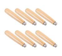 Lurrose Mango de Lima de Madera 3 Mm Interior 8 Piezas Recambio para Herramienta Manual Carpintería Portaherramientas Ergonómico Seguro Uso Bricolaje y Profesional