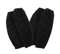 Lurrose Mangotes Impermeables de Cuero Pu Negro para Protección de Brazos, Resistentes al Desgaste Longitud Extendida, Ideales para Tareas Domésticas y Trabajo, 2 Pares
