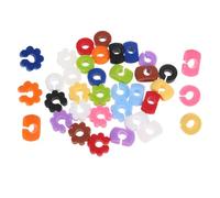 Lurrose Marcadores de Copas de Vino Reutilizables de Silicona Set de 36 Piezas 12 Colores de Flores 12 Etiquetas Colgantes y 12 Anillos Identificadores Ideales para Fiestas y Eventos