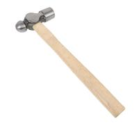 Lurrose Martillo Ergonómico Martillo Clavador de Cabeza Redonda, Aleación y Madera, Mango Largo, Color Beige, Agarre Cómodo, para Carpintería y Decoración del Hogar