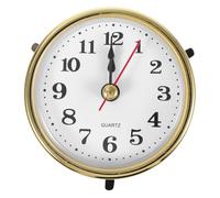 Lurrose Mecanismo de Reloj de Cuarzo Silencioso Redondo de 65 Mm Números Arábigos Inserto para Bricolaje Reemplazo de Cabezal de Reloj Accesorio para Reparación y Decoración