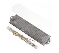 Lurrose Mezuzah Metálica Artesanal con Pergamino Hebreo Decoración Religiosa para Puerta Ornamento de Metal con Escritura Hebrea para Ceremonia y Hogar