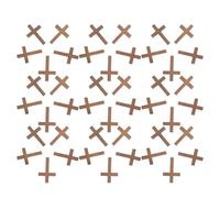 Lurrose Mini Colgantes de Cruz de Madera Rústica, 100 Piezas para Manualidades Diy, Favores de Bautismo y Comunión, Accesorios Religiosos para Iglesias y Regalos Cristianos,