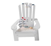 Lurrose Miniatura Silla de Playa Decorativa Estilo Náutico Modelo Réplica Segura y Ligera para Micro Paisaje y Casa de Muñecas Adorno Compacto para Ambiente Costero