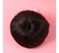 Lurrose Moño Postizo Marrón de Fibra Resistente al Calor Cordón Ajustable para Añadir Volumen y Estilo Fácil, Adecuado para Recogidos Diarios Elegantes