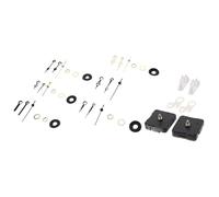 Lurrose Movimiento de Reloj de Pared DIY Pequeño Eje de 13 Mm, Kit de Reparación 2 Mecanismos de Barrido, 6 Juegos de Manecillas Metálicas Pequeñas y 4 Ganchos para Colgar, Piezas