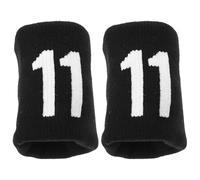 Lurrose Muñequeras Deportivas Absorben Sudor y Protegen la Muñeca en Deportes Atléticos para Entrenamiento de Poliéster Elásticas y Lavables 1 Par Negro