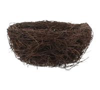 Lurrose Nido de Pájaro de Ratán Natural para Pequeños Pájaros, Accesorio Multipropósito Diseño Realista Adecuado para Decoración de Bodas y Manualidades