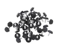 Lurrose Niveladores de Patas Ajustables para Muebles 100 Piezas M6x20x15 Mm Base Triángulo, Tornillos Niveladores para Mesas y Sillas, Almohadillas para Nivelar Muebles en Hogar y Oficina