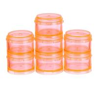 Lurrose Organizador de Pastillas Portátil de Plástico Naranja, Compacto y Ligero Secciones Divididas para Viaje y Maleta o Mochila