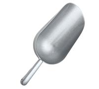 Lurrose Pala de Aleación de Zinc para Alimentos Pequeña 18.7x5.7x3.6 Cm Plata Resistente al Desgaste para Cocina Hogar Utensilios Multiusos para Arroz, Frutos Secos y Hielo