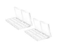 Lurrose Paleta de sombras de ojos en polvo DIY 4 unidades con 9 compartimentos, organizador transparente portátil para maquillaje recargable, ideal para uso diario y viajes